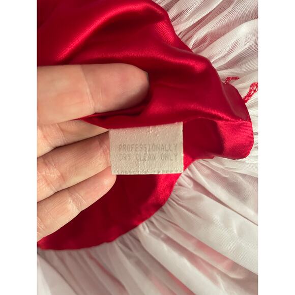 Neiman Marcus Helena Girls Red Pleated Silk Taffeta Dress. Size 18mo. EUC. - Picture 8 of 8
